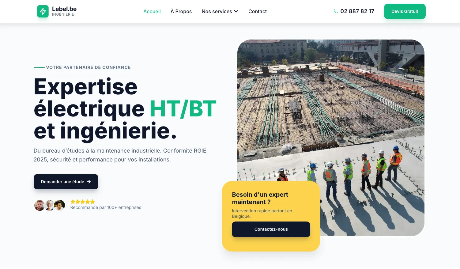 Aperçu du site Lebel Ingénierie